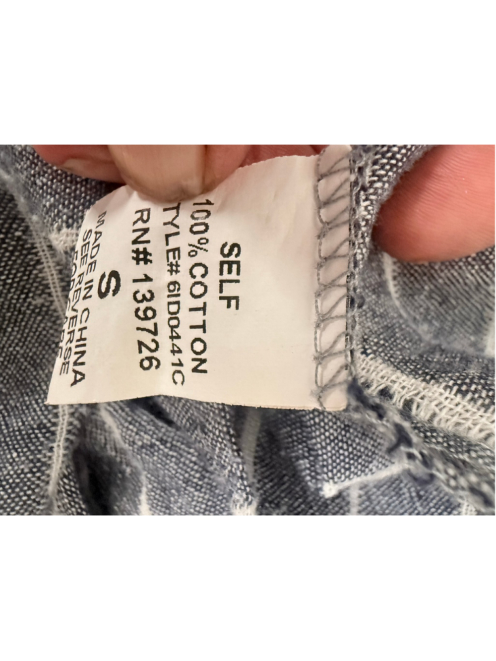 Women's Honey Punch Gray White Striped Off-Shoulder Long top Size S - Picture 9 of 9